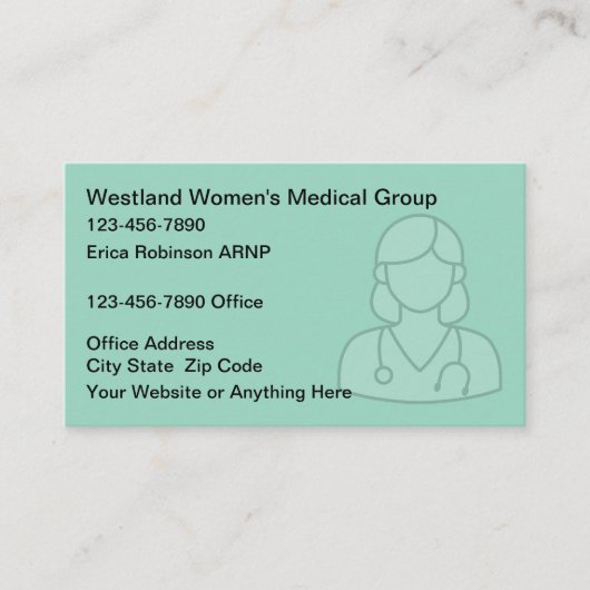 Medical Nurse Practitioner Business Cards Visitekaartje (Voorkant)