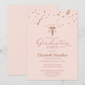 Medical Nursing School Afstudeerder Party Roos Gol Kaart (Voorkant / Achterkant)