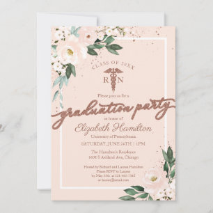 Medical Nursing School Afstudeerder Party Roze Blo Kaart