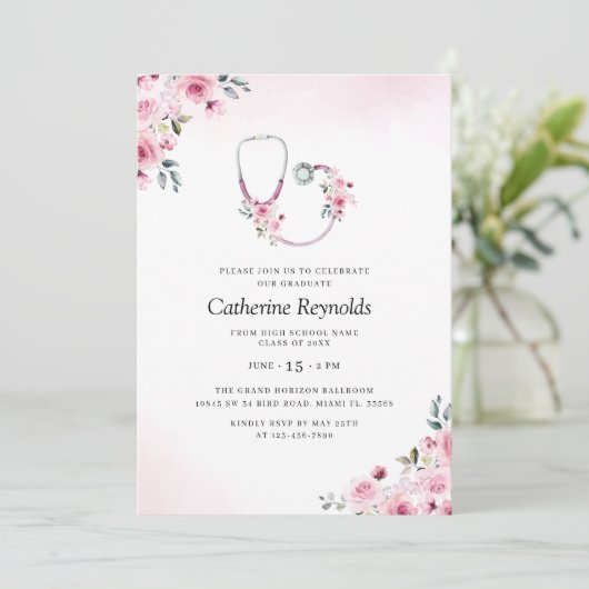 Medical Nursing School Afstuderen Kaart (Staand voorkant)