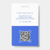 Medical Officer Photo Name QR Code ID Badge (Achterkant)