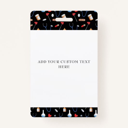 Medical Pattern Registered Nurse Healthcare Logo Badge (Achterkant)