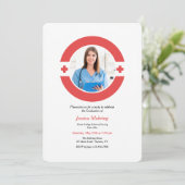 Medical Photo Lijst Afstuderen Uitnodiging (Staand voorkant)