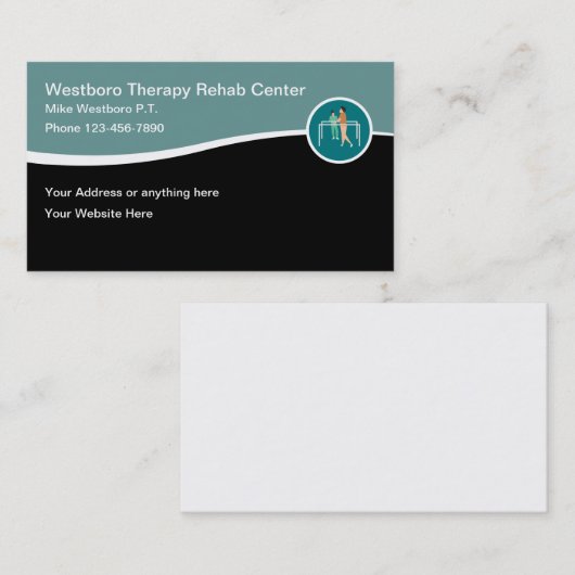 Medical Physical Therapy Rehab Center Visitekaartje (Voorkant / Achterkant)