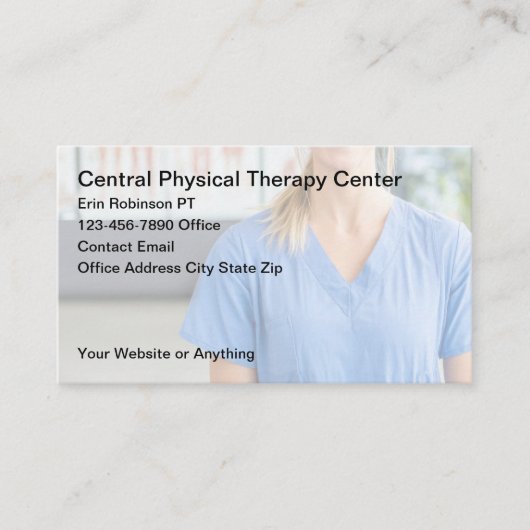Medical Physical Therapy Services Business Cards Visitekaartje (Voorkant)