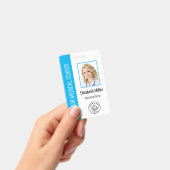 Medical Professional Aangepaste foto en tekst Blau Badge (Handheld)
