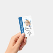 Medical Professional Aangepaste foto en tekst Blau Badge (Handheld)