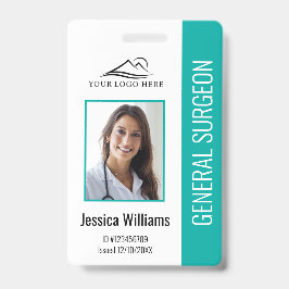 Medical Professional Aangepaste foto- en tekstBlau Badge