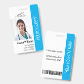 Medical Professional Aangepaste foto- en tekstID Badge (Voor- en achterkant)