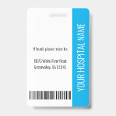 Medical Professional Aangepaste foto- en tekstID Badge (Achterkant)