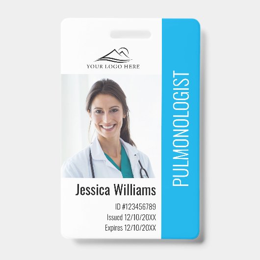 Medical Professional Aangepaste foto- en tekstID Badge (Voorzijde)