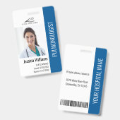 Medical Professional Aangepaste foto- en tekstID Badge (Voor- en achterkant)