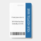 Medical Professional Aangepaste foto- en tekstID Badge (Achterkant)