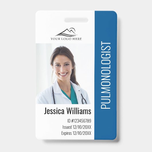 Medical Professional Aangepaste foto- en tekstID Badge (Voorzijde)