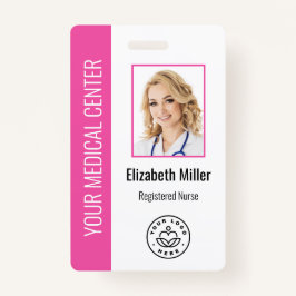 Medical Professional Aangepaste foto- en tekstroze Badge
