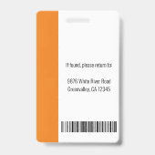 Medical Professional Aangepaste foto- en tekstSina Badge (Back)