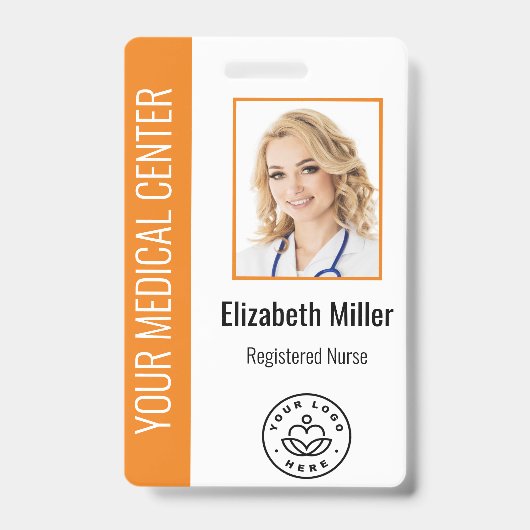 Medical Professional Aangepaste foto- en tekstSina Badge (Front)