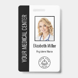 Medical Professional Aangepaste foto- en tekstzwar Badge