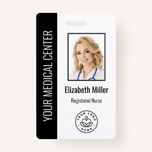 Medical Professional Aangepaste foto- en tekstzwar Badge
