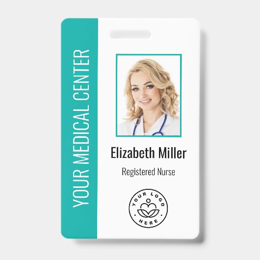 Medical Professional Aangepaste foto's en tekst Bl Badge (Front)