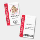 Medical Professional Aangepaste foto's en tekst ro Badge (Front & Back)