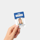 Medical Professional Blue Custom Photo Identity Badge (Handheld)