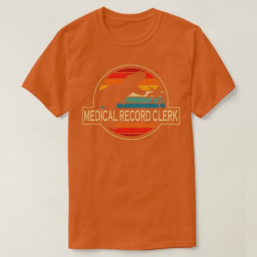 Medical Record Clerk Dinosaur T-shirt (Design voorkant)