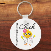 Medical Records Coder Chick Sleutelhanger (Voorkant)