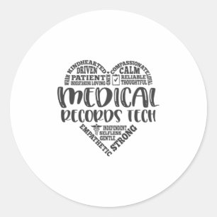 Medical Records Tech of Specialist EHR Ronde Sticker
