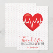 Medical Red Heart Polka dot Nurse Doctor Bedankkaart (Voorkant / Achterkant)