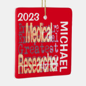 Medical Researcher Extraordinaire CUSTOM Keramisch Ornament (Rechts)