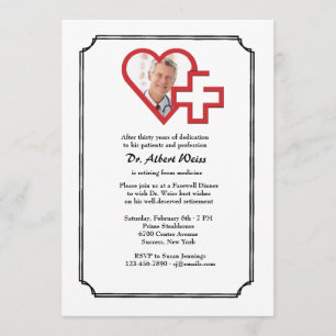 Medical Retirement Party Foto Uitnodiging