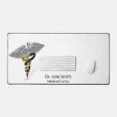 Medical Rod van Silver Caduceus Black Gold Bureaumat (Keyboard & Muis)