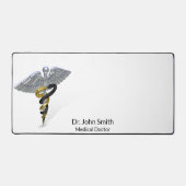 Medical Rod van Silver Caduceus Black Gold Bureaumat (Voorkant)