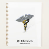 Medical Rod van Silver Caduceus Black Gold Planner (Voorkant)