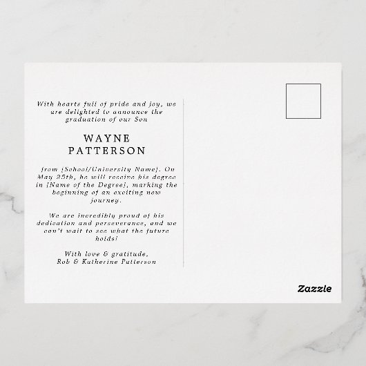 Medical School Afstuderen Aankondiging Briefkaart (Achterkant)