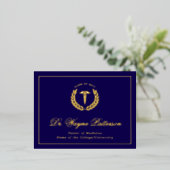 Medical School Afstuderen Aankondiging Briefkaart (Staand Voorkant)