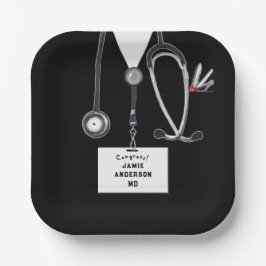Medical School Graduation Party Paper Plate Papieren Bordje