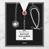 Medical School Graduation Wijn Etiket (Enkel label)