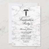 Medical School White Marble Photo Afstuderen Kaart (Voorkant)