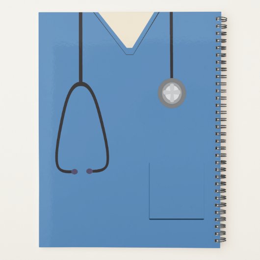 Medical Scrubs Nirse Doctor Blue Planner (Achterkant)