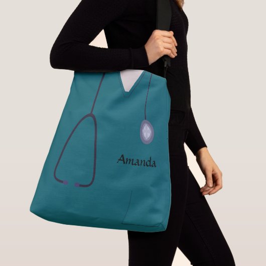 Medical Scrubs Nurse Blauwgroen AOPLCBB Crossbody Tas (Dichtbij)
