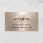 Medical Service Caduceus Symbool Elegant Gold Visitekaartje (Achterkant)