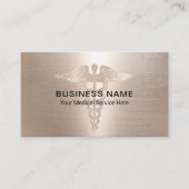 Medical Service Caduceus Symbool Elegant Gold Visitekaartje (Voorkant)