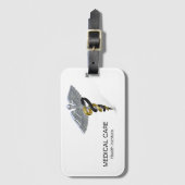 Medical Silver Caduceus Black Gold - Bagagelabel (Voorkant (verticaal))