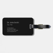 Medical Silver Caduceus Classy on Black Bagagelabel (Achterkant horizontaal)