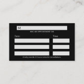 Medical Silver Classy Caduceus op Black Afsprakenkaartje (Achterkant)