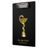 Medical Snake Bowl Hygieia Gold Caduceus Classy Klembord (Links)