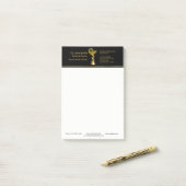 Medical Snake Bowl Hygieia Gold Caduceus Classy Post-it® Notes (Op bureau)