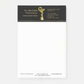 Medical Snake Bowl Hygieia Gold Caduceus Classy Post-it® Notes (Voorkant)